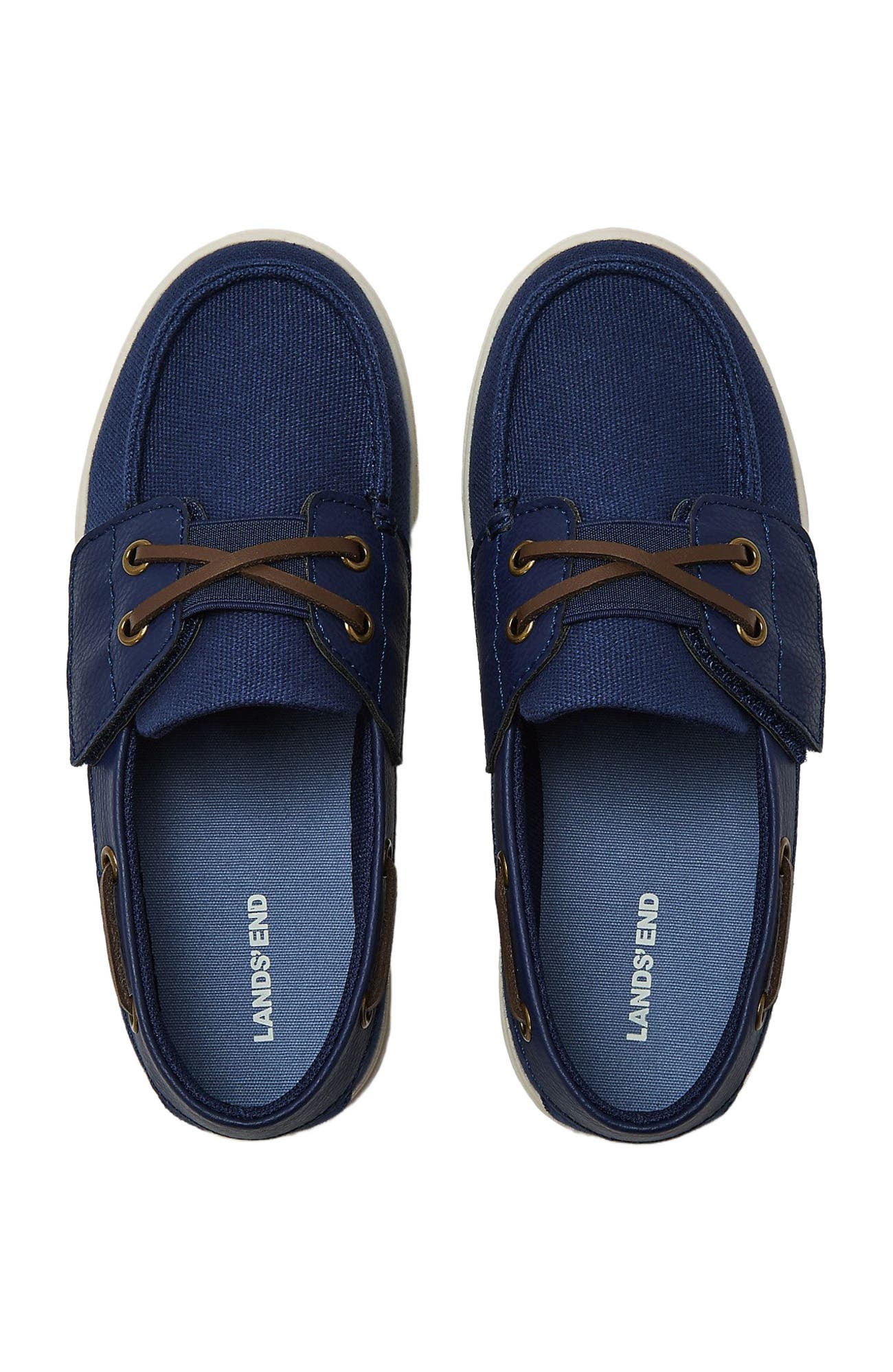 Kids Canvas Easy On Boat Shoes, Alternate, color, Deep Sea Navy