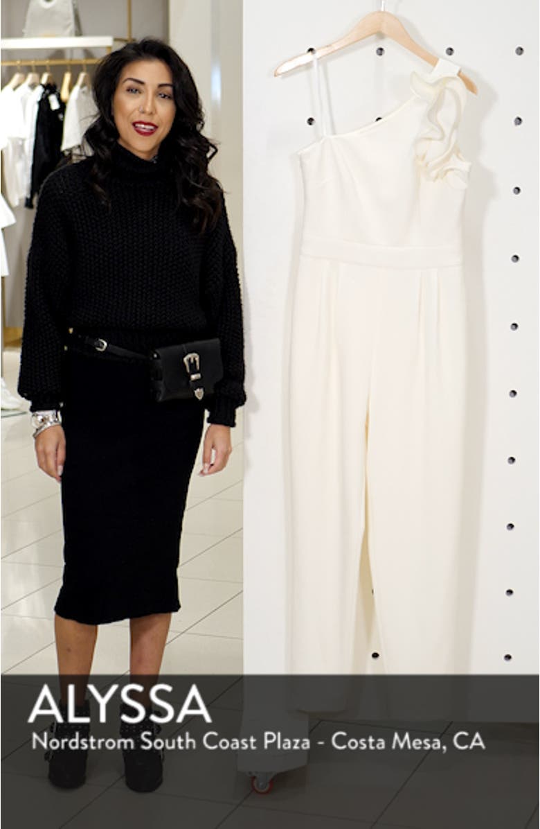 One-Shoulder Ruffle Jumpsuit, sales video thumbnail