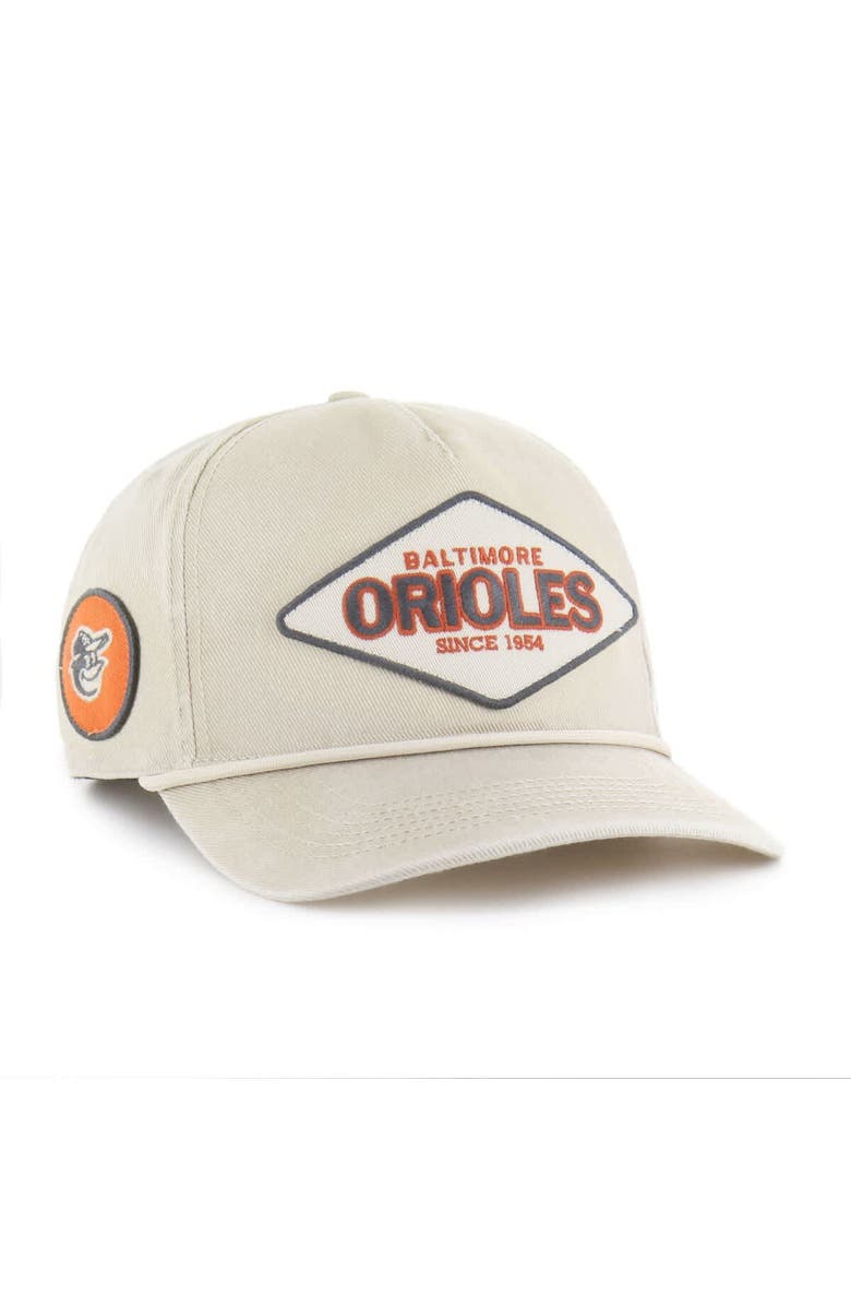'47 Men's '47 Khaki Baltimore Orioles Cairn Hitch Adjustable Hat, Main, color, Khaki