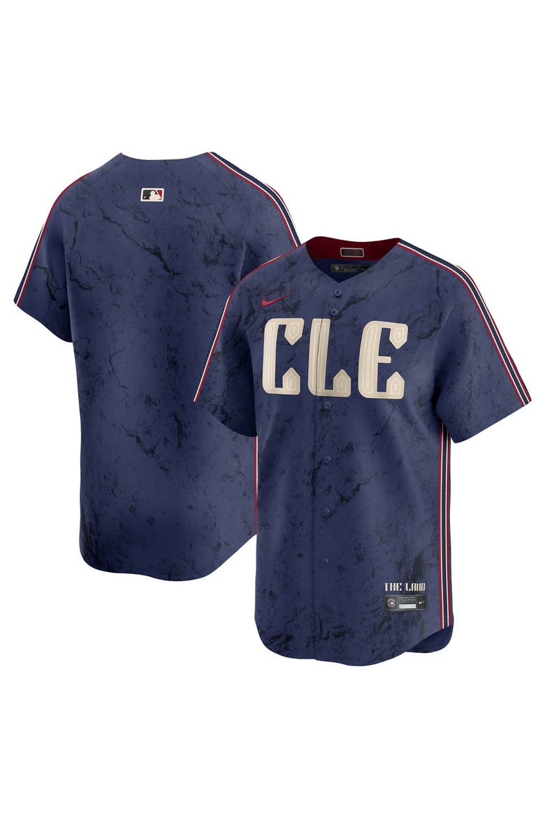Men's Nike Navy Cleveland Guardians City Connect Limited Jersey, Alternate, color, Navy
