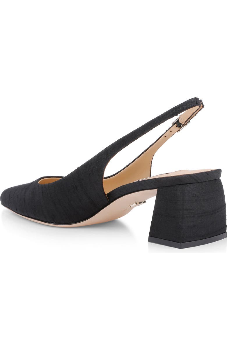 BADGLEY MISCHKA Oaklee Block Heel Slingback Pump, Alternate, color, Black Silk