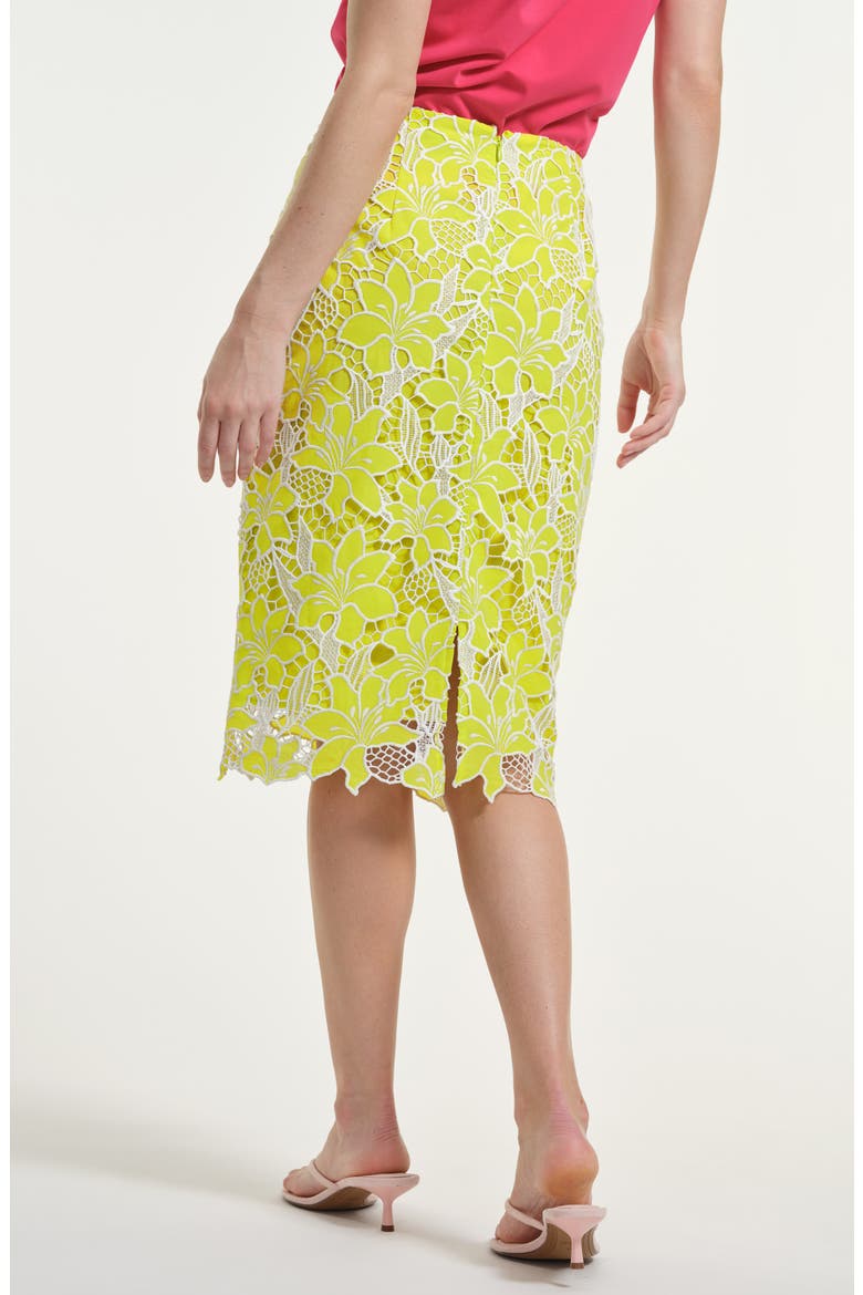 Floral Embroidered Eyelet Skirt, Alternate, color, LIME