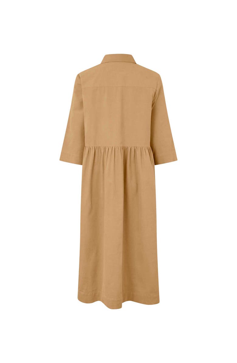 Masai Copenhagen MaNynisla 3/4 Sleeve Midi Dress, Alternate, color, Travertine