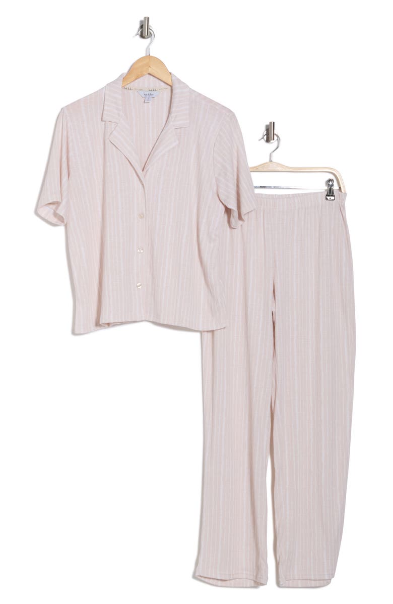 Nicole Miller Stripe Gauze Pajamas, Alternate, color,