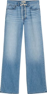 [LOW CLASSIC] / ☆ 25SS AIRY OVERSIZED JEANS / BLUE Madewell Airy Denim Drawstring Waist Low Slung Baggy Jeans