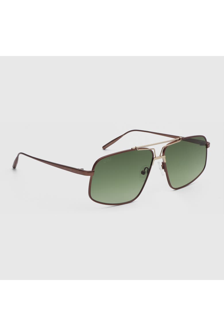 Havana Metal Sunglasses, Alternate, color, GOLD/GREEN