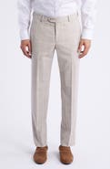 Berle Windowpane Check Wool Dress Pants