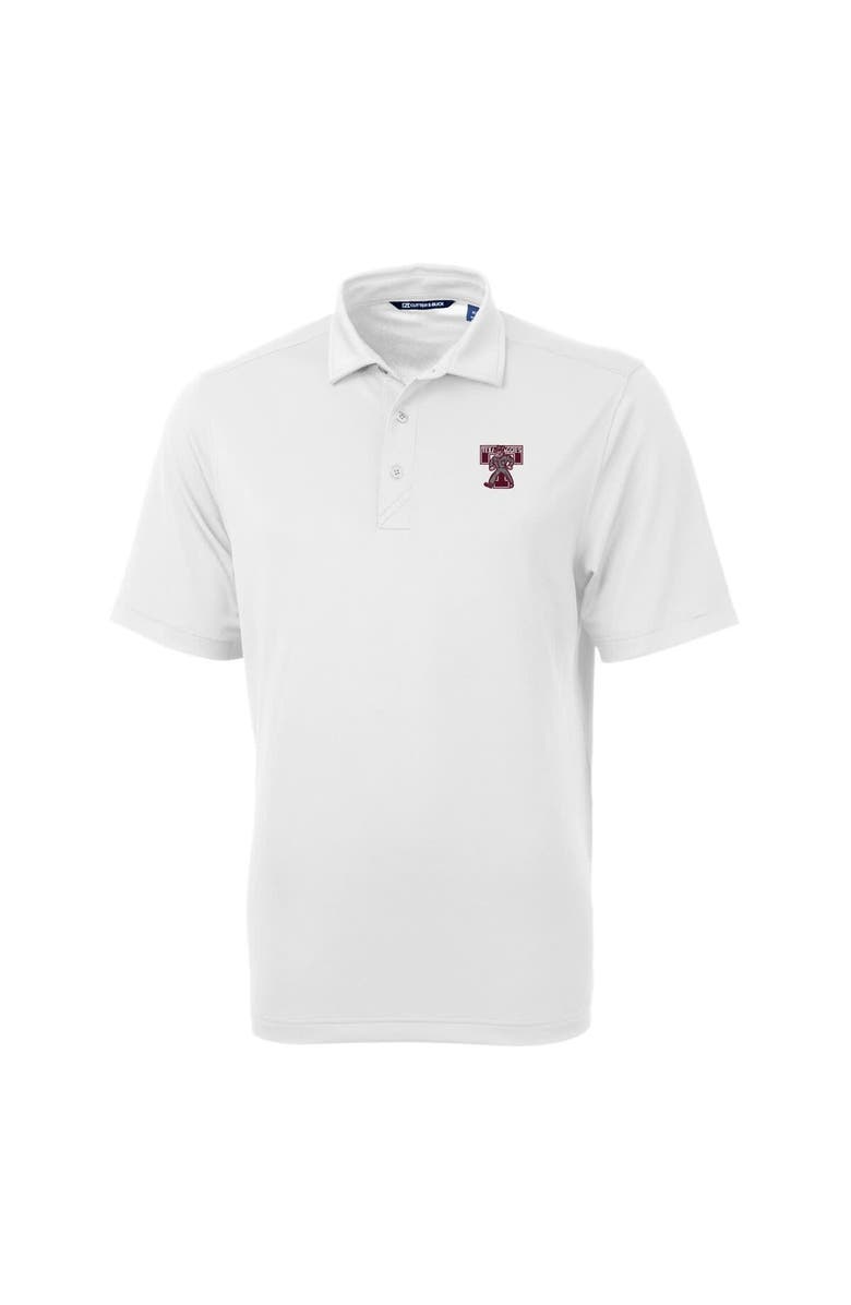 Cutter & Buck Men's Cutter & Buck White Texas A&M Aggies Big & Tall Virtue Eco Pique Recycled DryTec Polo, Alternate, color,