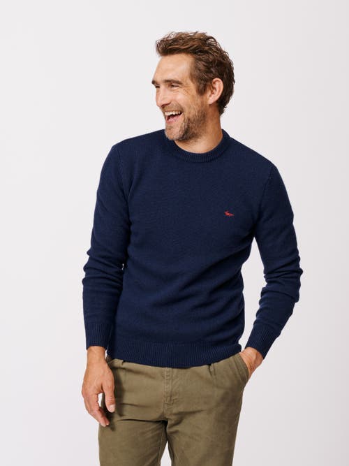 Aubin Phillips Lambswool Crew Neck Sweater In Blue