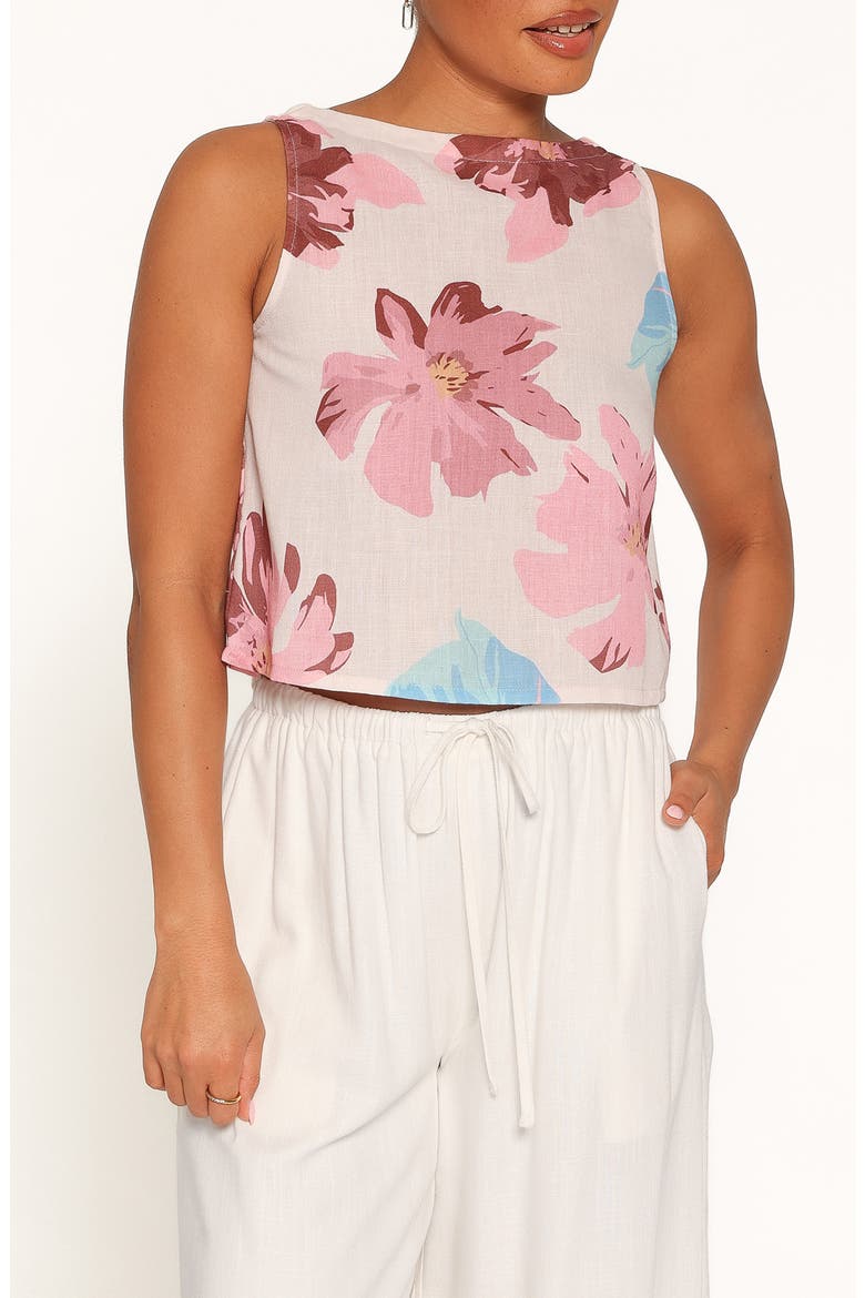 Leni Floral Sleeveless Top, Main, color, PINK FLORAL