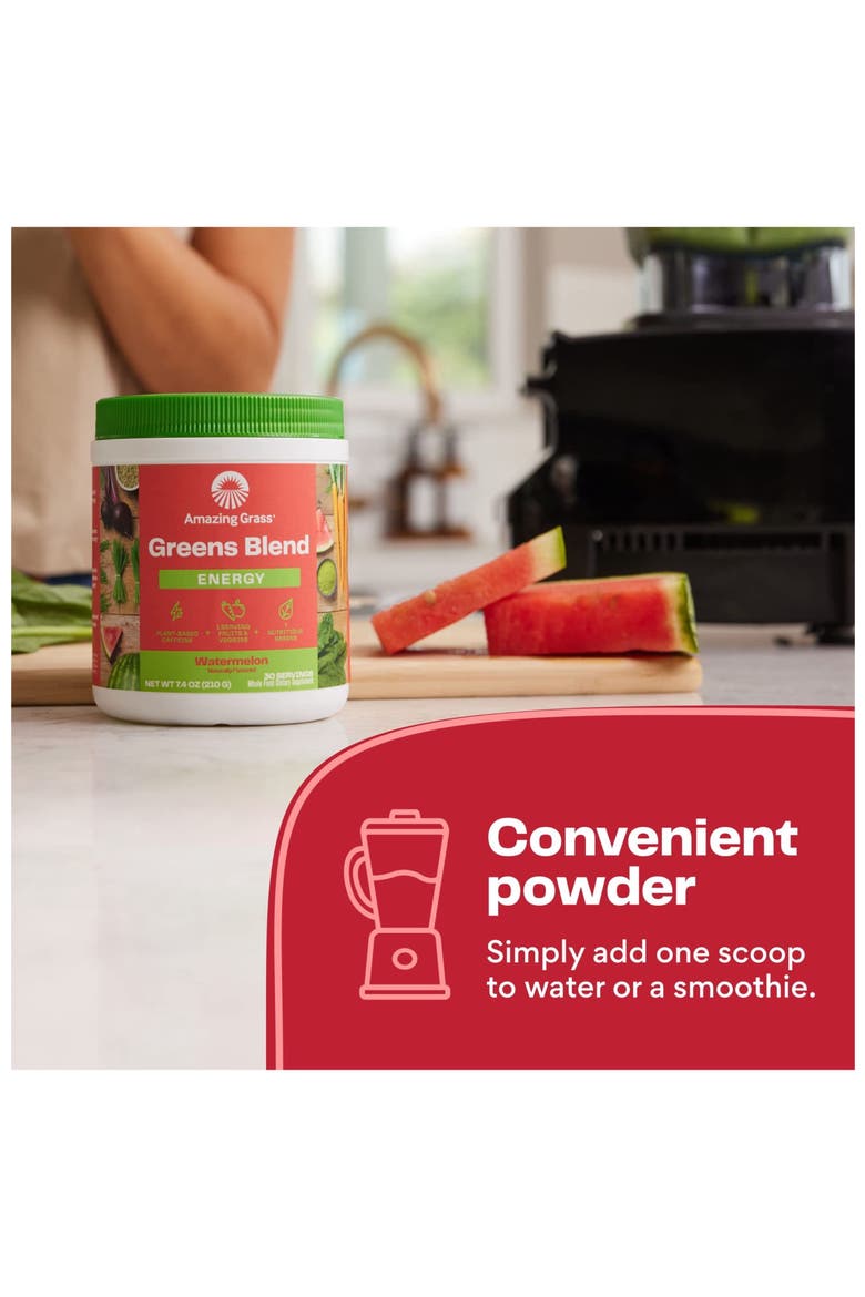 Greens Blend Energy Watermelon Superfood Powder, Alternate, color, None