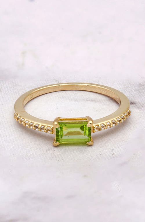 Ys Gems Peridot & White Topaz Ring In Green
