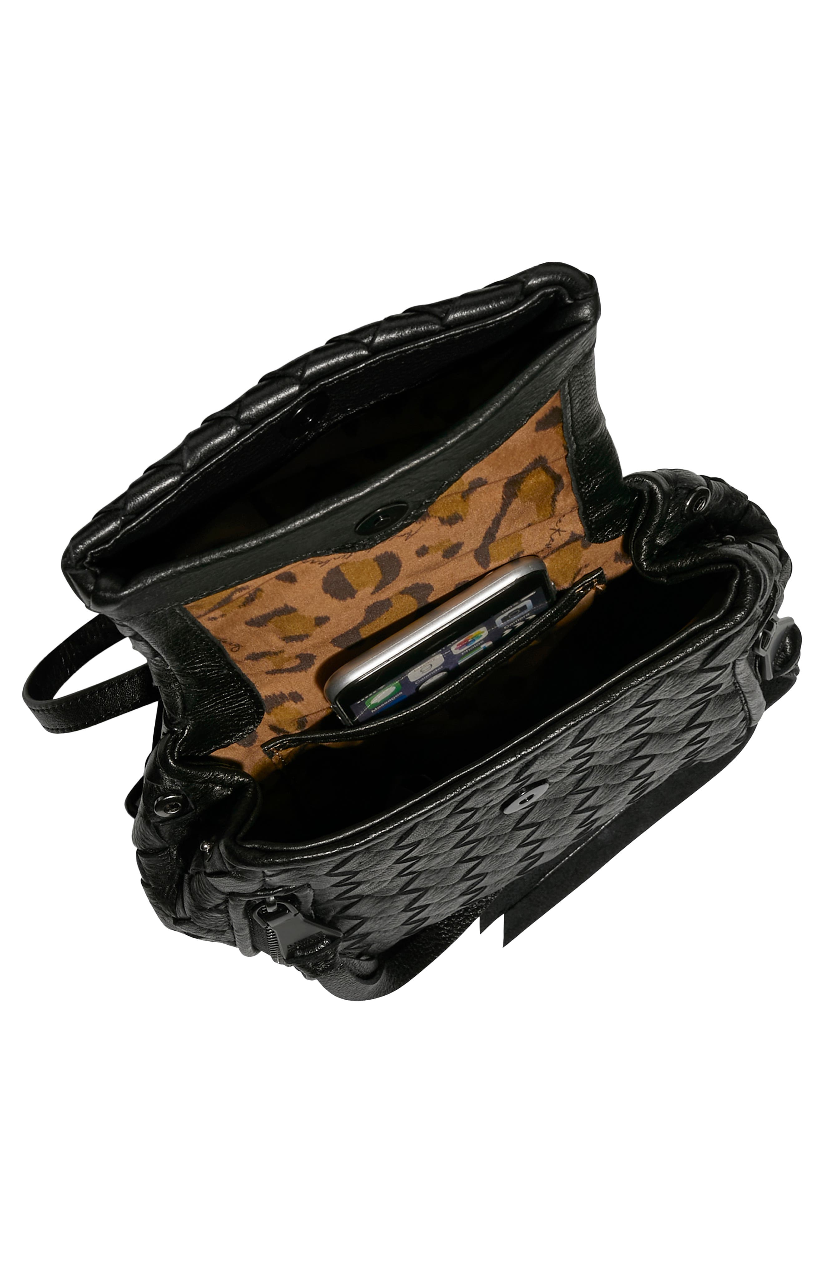 Aimee Kestenberg Mini Bali Woven Leather Backpack, Alternate, color, 