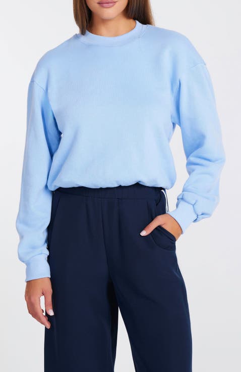 Cozy Bubble Hem Sweatshirt