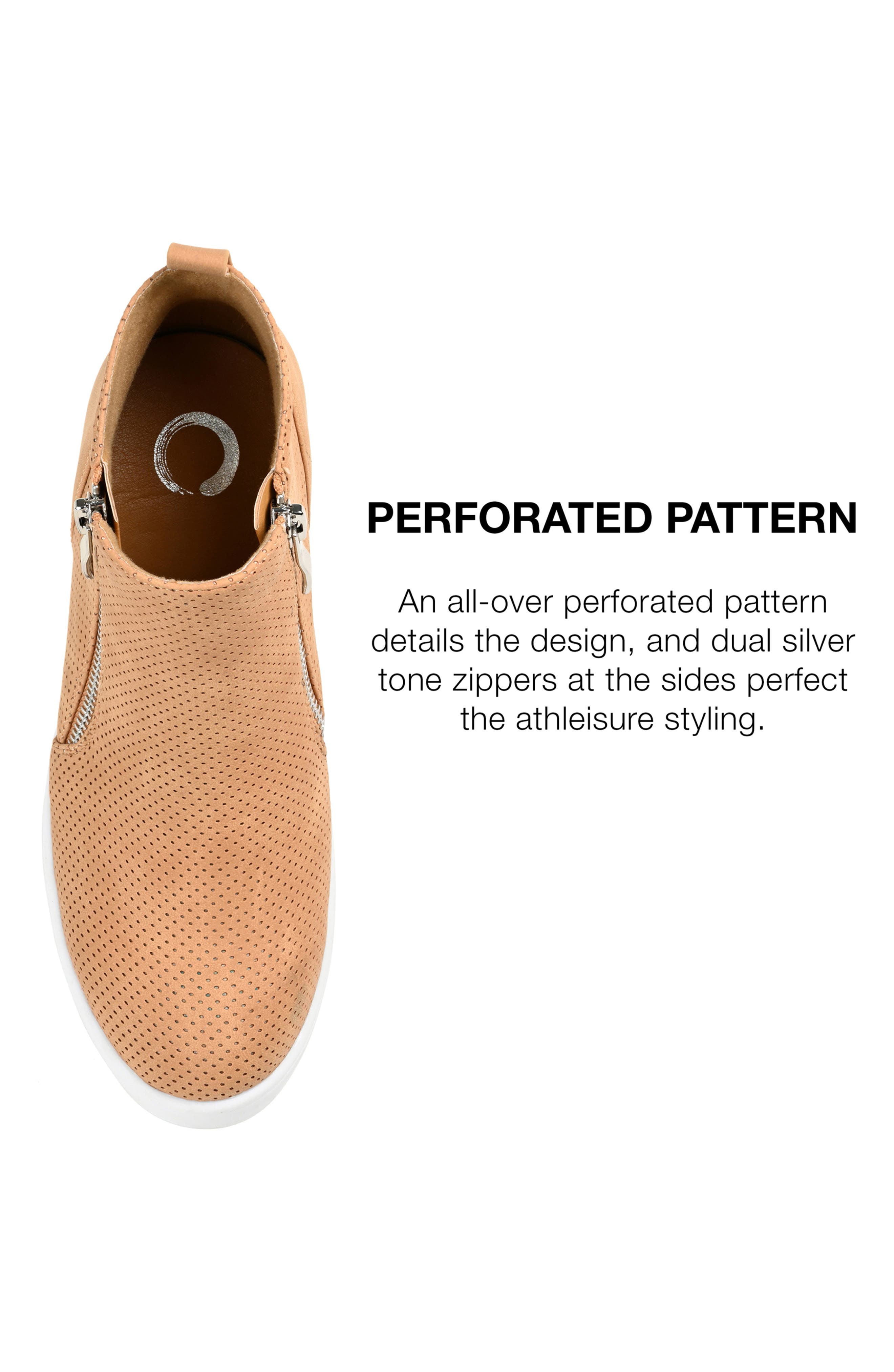 JOURNEE Pennelope Wedge Heel Sneaker, Alternate, color, TAN