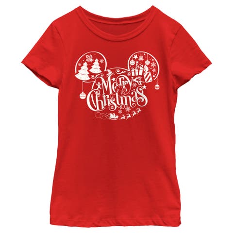 Girl's Mickey & Friends Mickey and Friends Mousey Christmas  Graphic T-Shirt