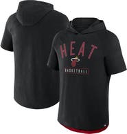 FANATICS Men's Fanatics Black Miami Heat Pass Legend Raglan Hoodie T-Shirt