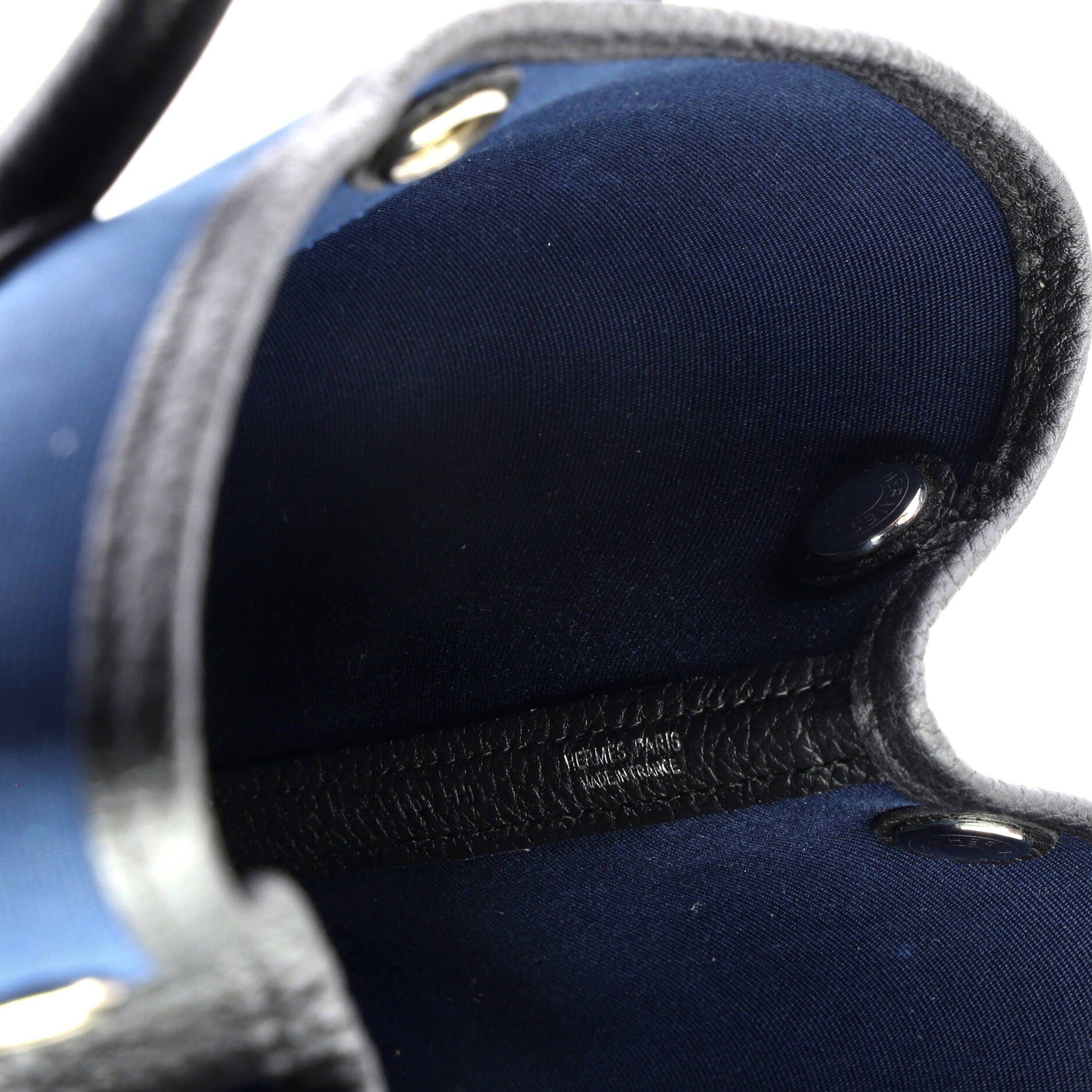 Pre-Owned Hermes Garden Party Tote Toile and Leather 30, Alternate, color, Bleu De Prusse