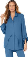 Roaman's Georgette Overlay Big Shirt