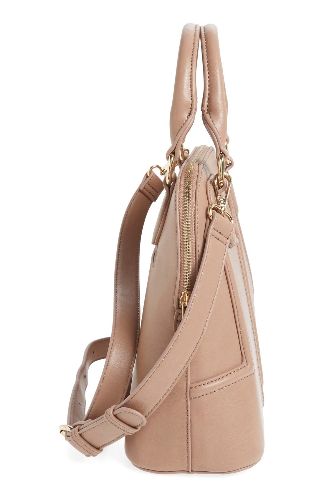 Dome Satchel, Alternate, color, TAUPE