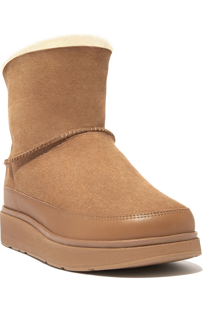 FitFlop Gen-FF mini double-faced shearling boots, Main, color, Desert Tan