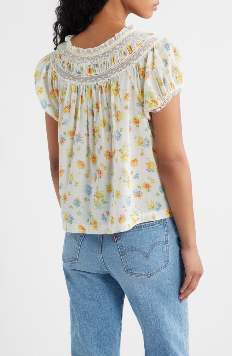 DÔEN Emile Floral Top, Alternate, color, Dahlia Floral