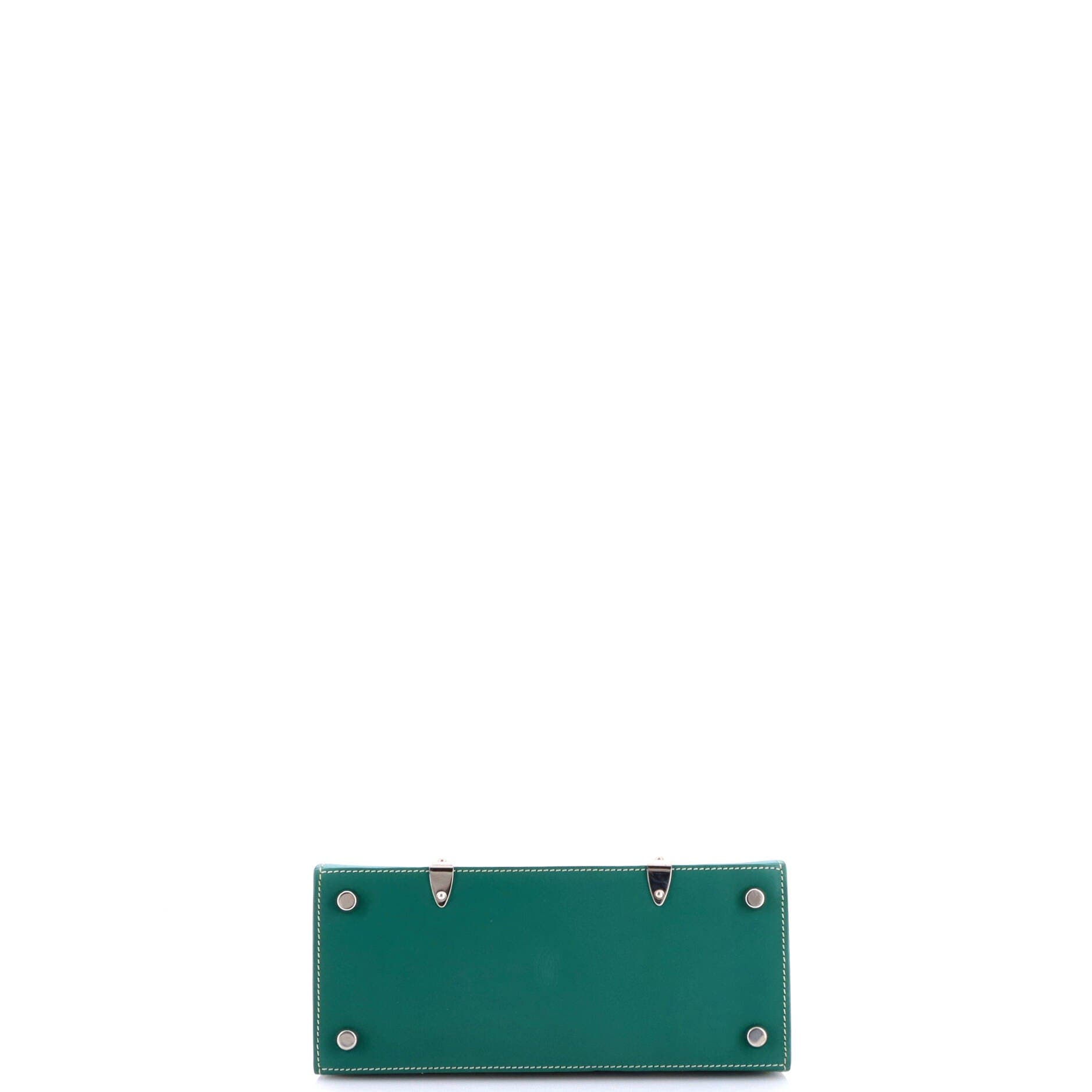 Structured Saigon Top Handle Bag Coated Canvas with Leather Mini, Alternate, color, Green