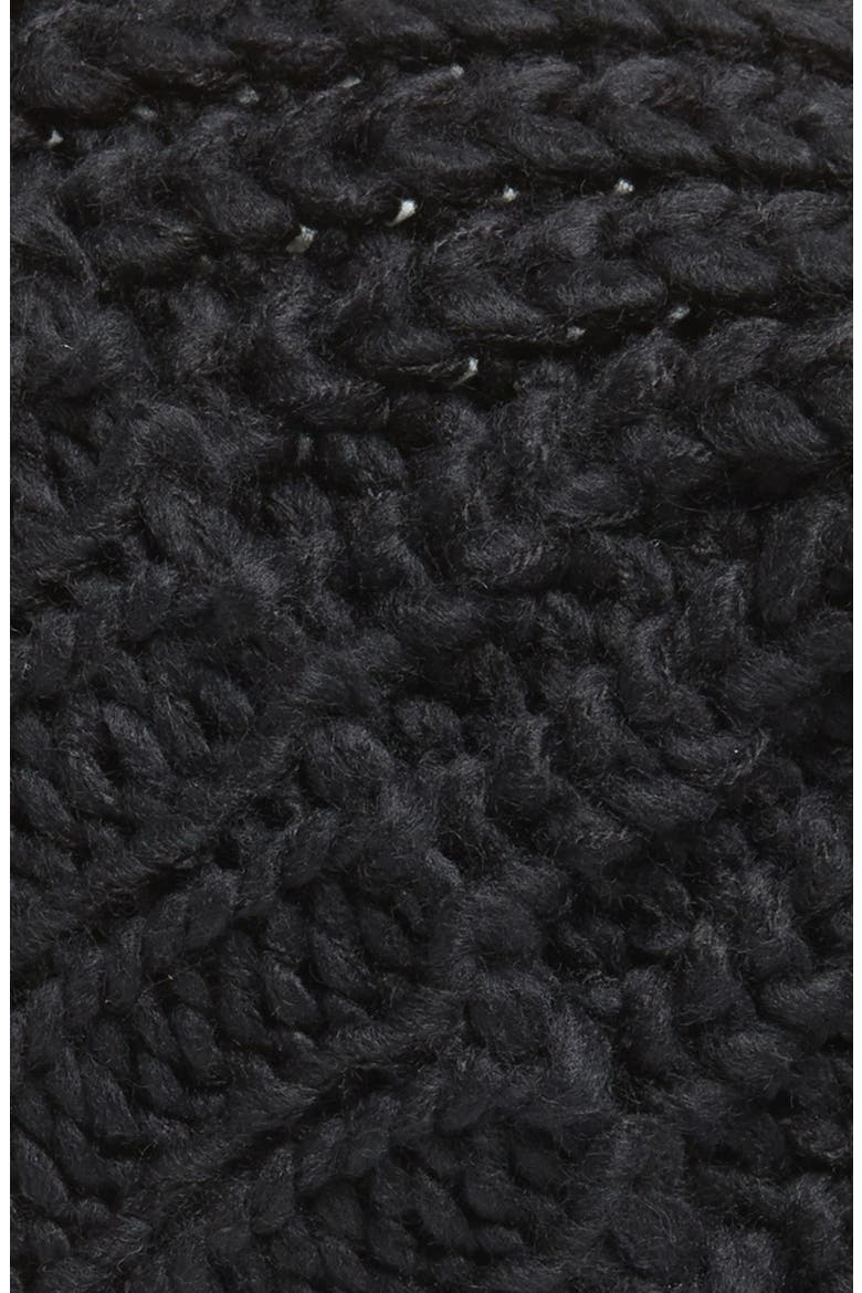 Chunky Rib Knit Beanie, Alternate, color, BLACK