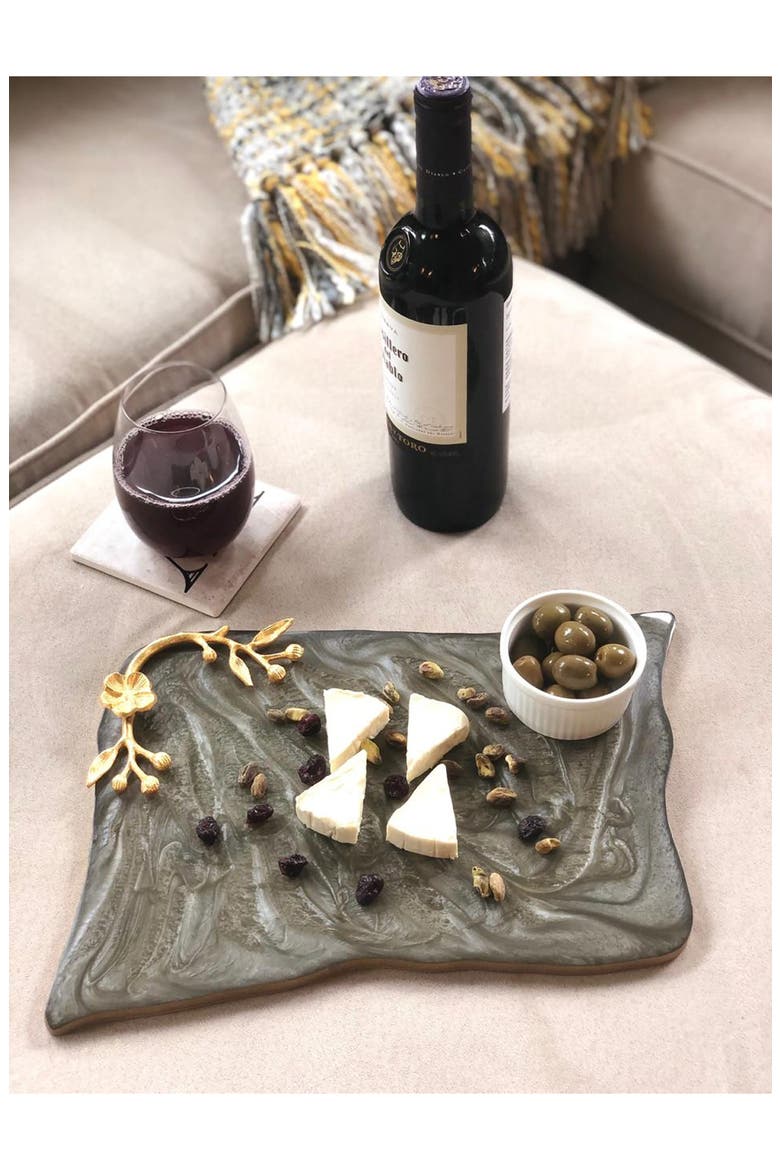Decorative Resin Serving Board, Alternate, color, BROWN