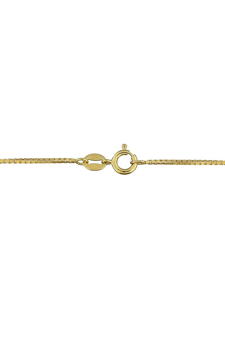Lab-Grown Diamond Flower Necklace Yellow Plated, Alternate, color, Yellow-Plated