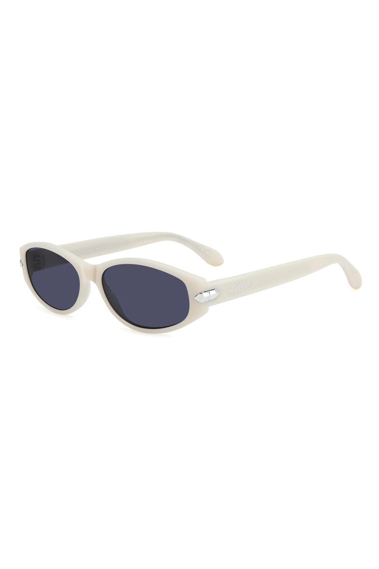58mm Oval Sunglasses, Alternate, color, IVORY/ BLUE
