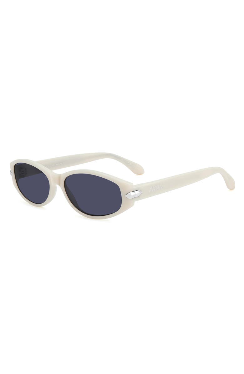 Isabel Marant 58mm Oval Sunglasses, Alternate, color, Ivory/ Blue