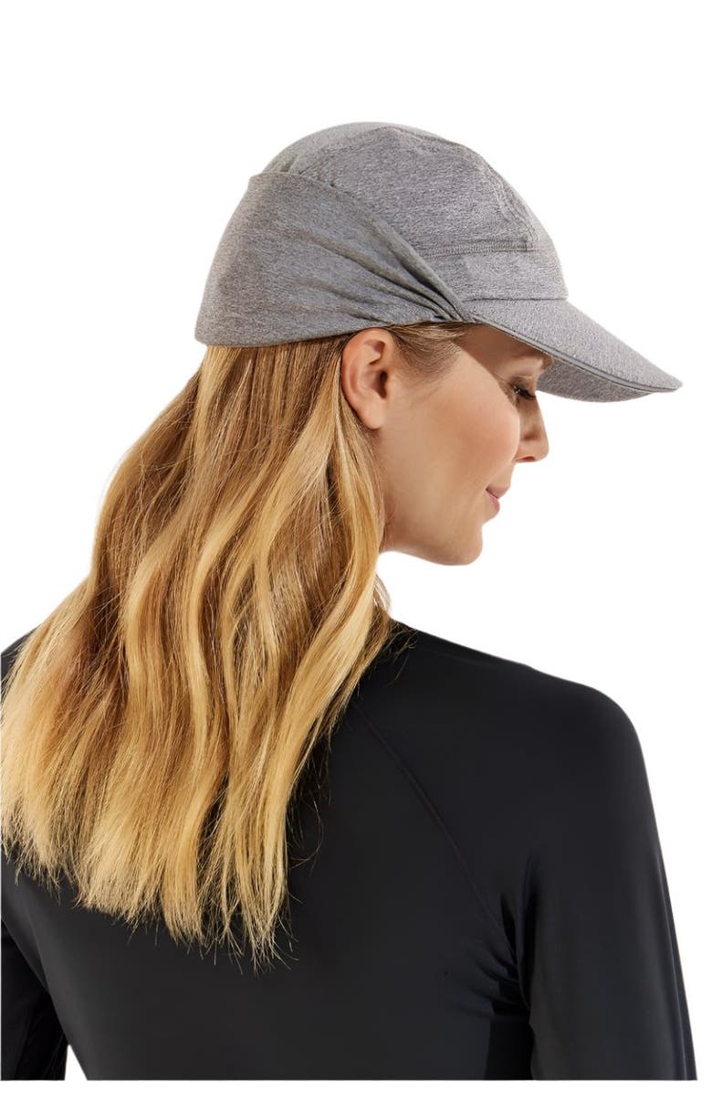 Coolibar Fitness Cap with Ear Coverage - UPF 50+ Sun Protection - Emmet, Alternate, color, Charcoal Heather