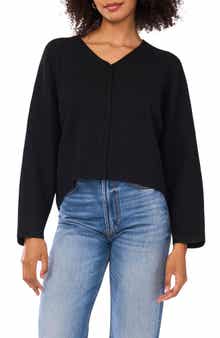 Vince Camuto V-Neck Ribbed Sweater