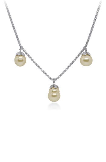 Alor ® Southsea Pearl Charm Necklace In Yellow With Grey