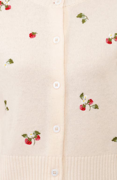 Shop House Of Cb Evalina Embroidered Wool Cardigan