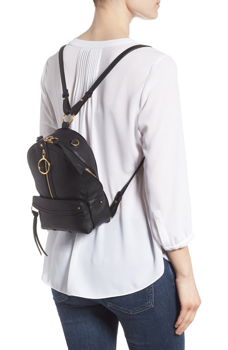 See by Chloé Mini Mino Leather Backpack, Alternate, color,