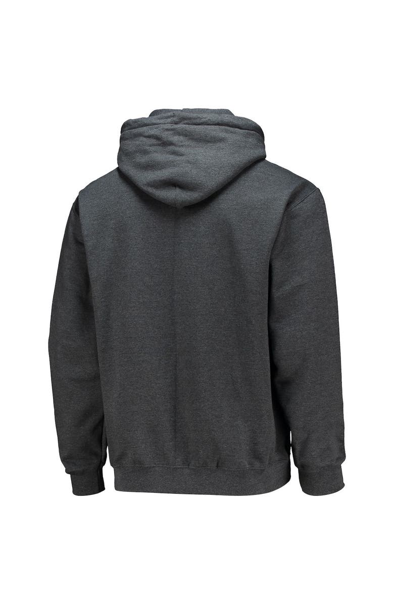 STARTER Men's Starter Heathered Charcoal Tampa Bay Buccaneers Throwback Perfect Season Full-Zip Hoodie, Alternate, color,