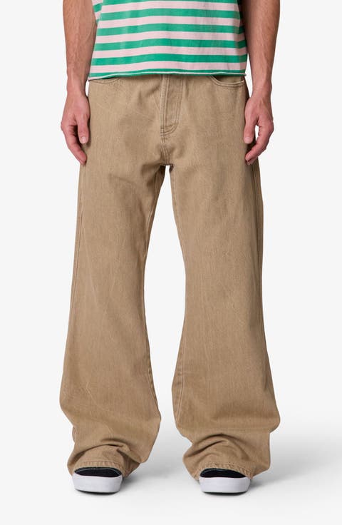 Washed Kick Flare Jeans