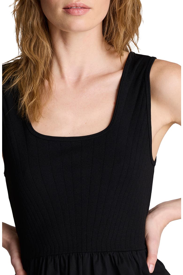 Seamless Peplum Tank, Alternate, color, BLACK
