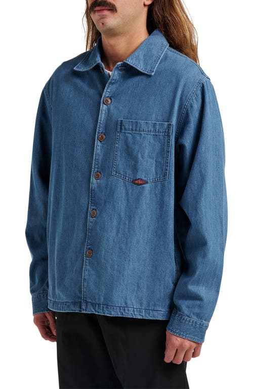 Quiksilver Denim Button-up Overshirt In Blue