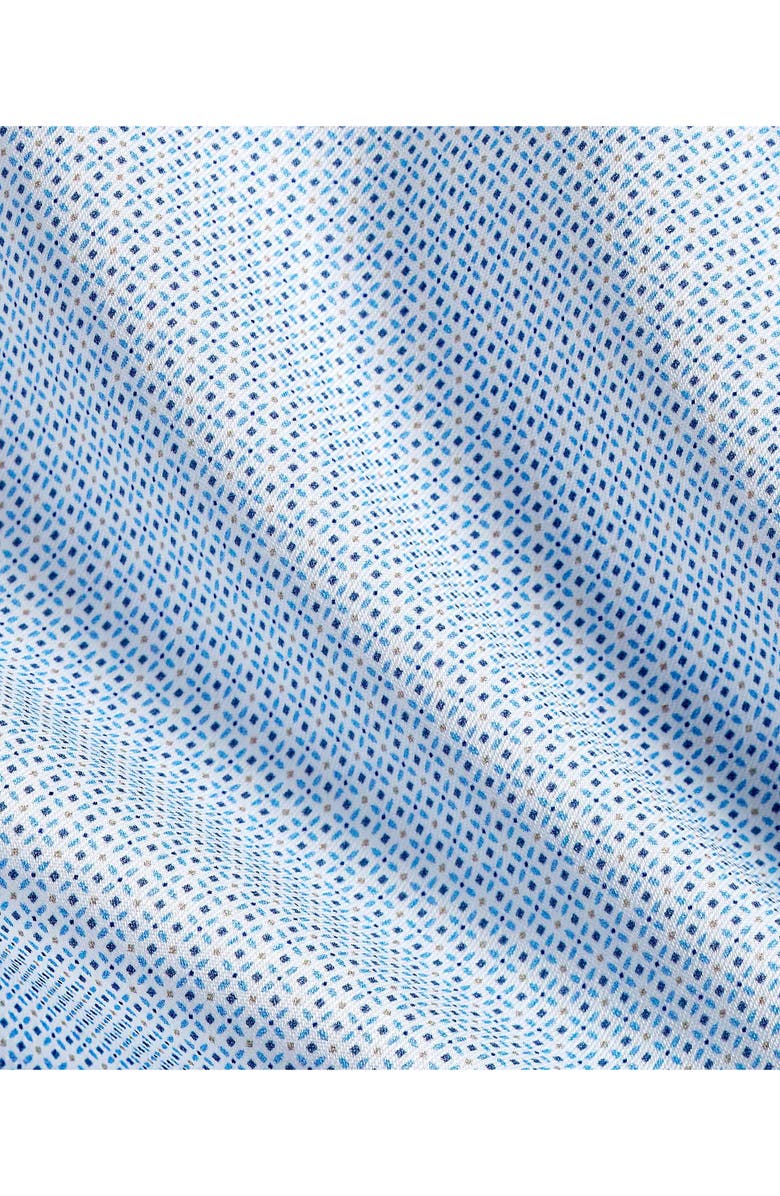 David Donahue Trim Fit Geometric Cotton Dress Shirt, Alternate, color, Sky/Multi