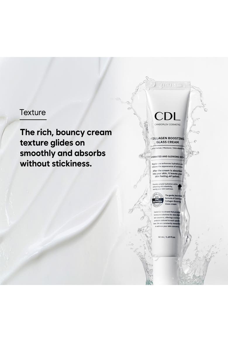 Glass Skin Cream All Skin Types 72 HR Deep Hydration Daily Care 1.69 fl oz, Alternate, color, White