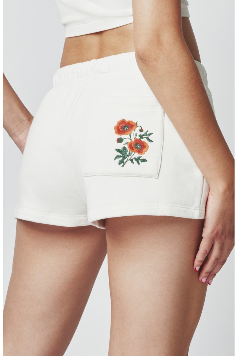 Embroidered Sweat Shorts, Alternate, color, JET STREAM