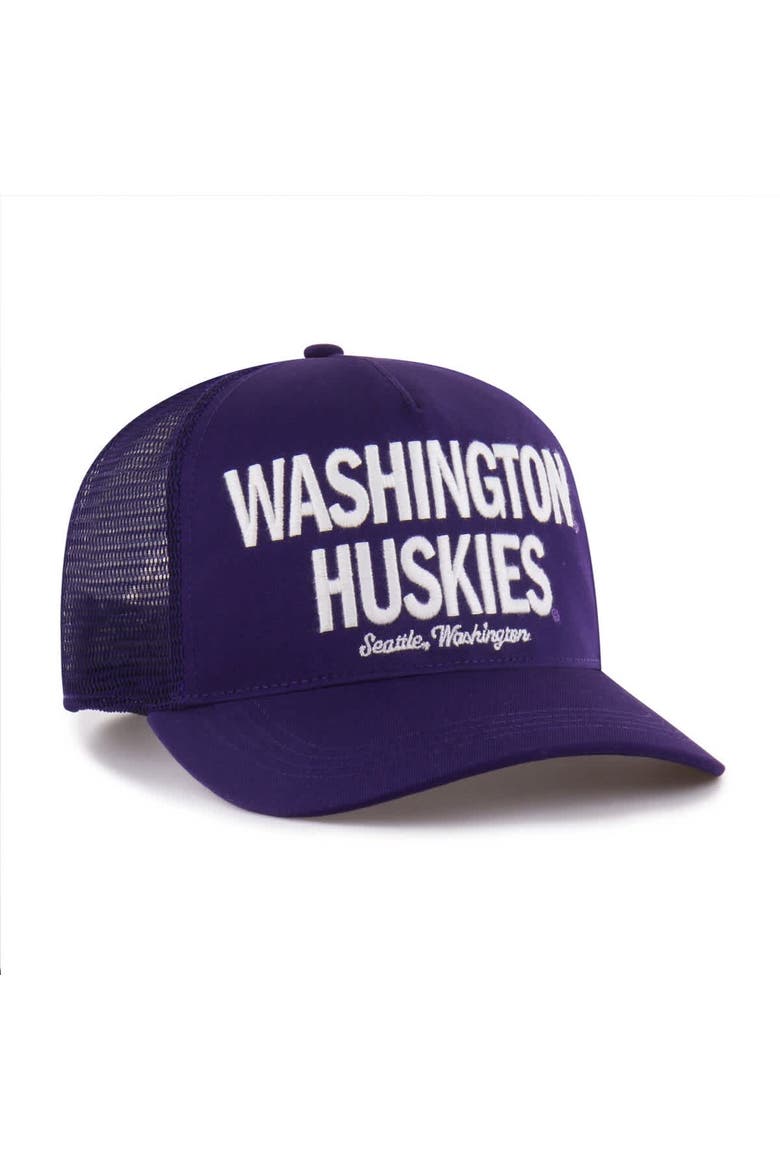 Men's '47 Purple Washington Huskies Contemporary Hitch Trucker Adjustable Hat, Alternate, color, Purple