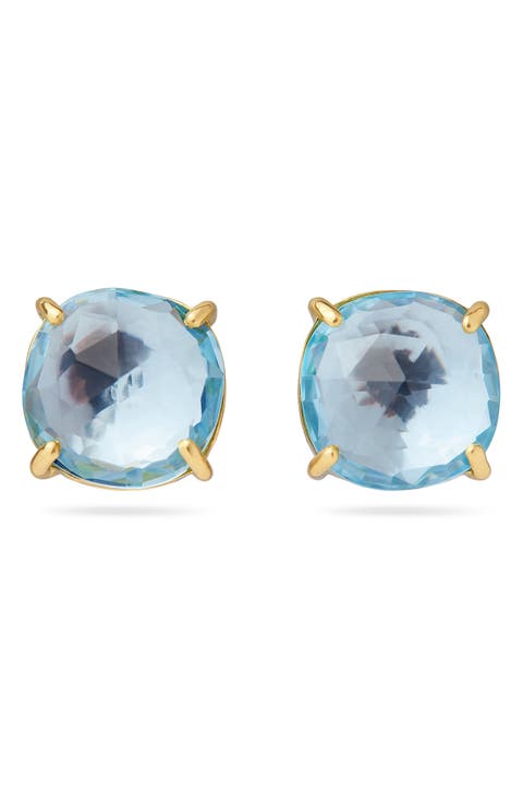 Jaipur Blue Topaz Stud Earrings