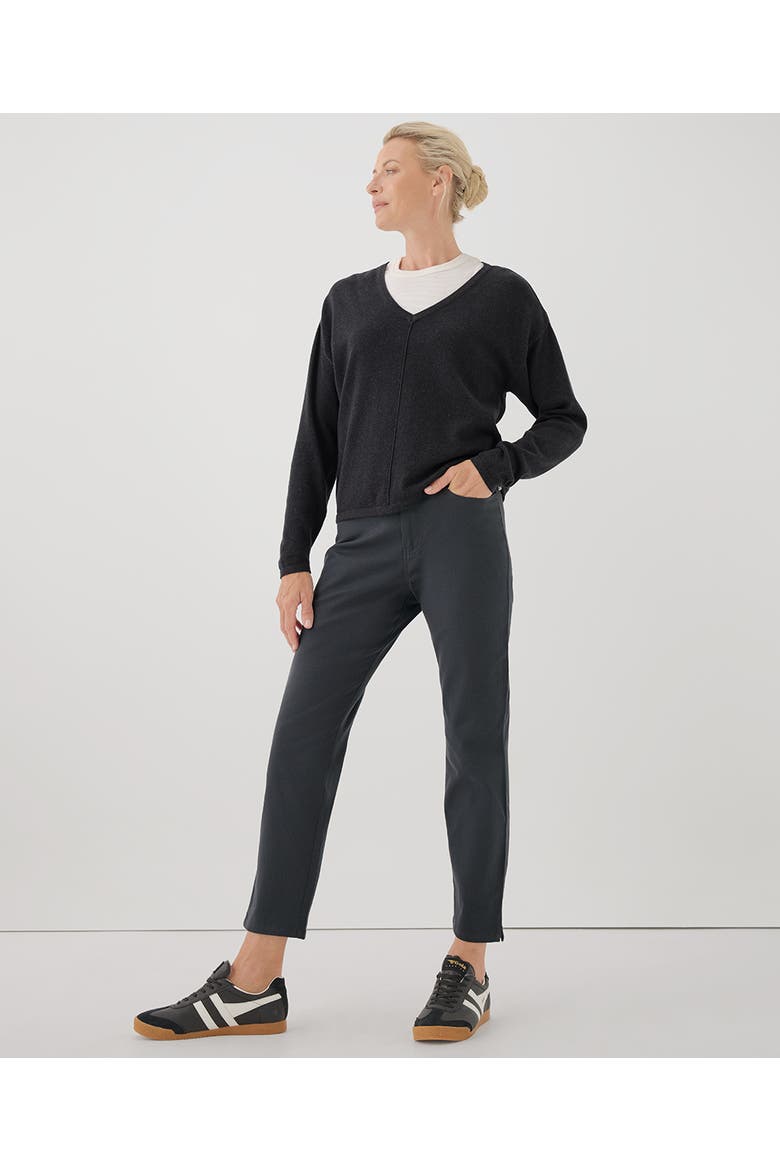 Organic Stretch Twill Denim Slim Straight Pant, Alternate, color, Storm