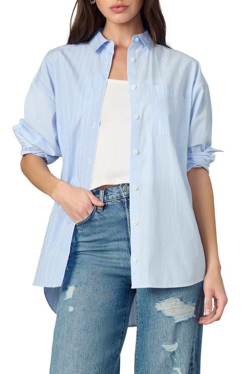 Relaxed Fit Stripe Button-Down Shirt