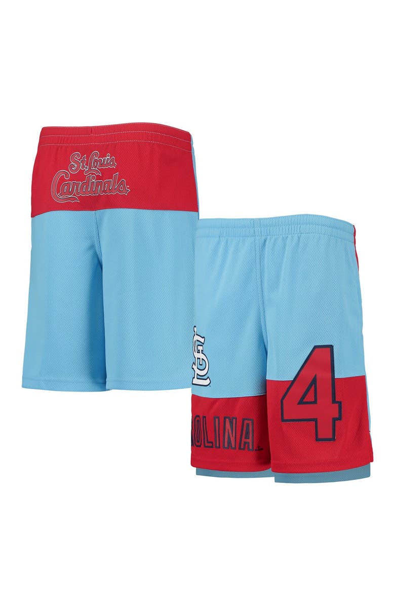 Outerstuff Youth Yadier Molina Light Blue St. Louis Cardinals Pandemonium Name & Number Shorts, Main, color, Light Blue