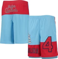 Outerstuff Youth Yadier Molina Light Blue St. Louis Cardinals Pandemonium Name & Number Shorts